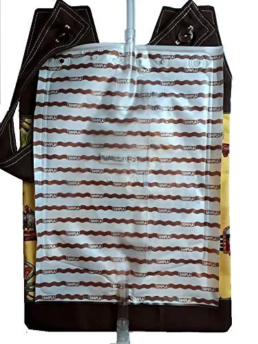 100% Cotton Catheter Night Bag Holder with Handle. Cover for a Catheter Night Bag. Nutex. Chickens Pattern.