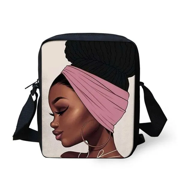 African American Art Girls Shoulder Messenger Bag Crossbody Bag for Girls Phone Bag