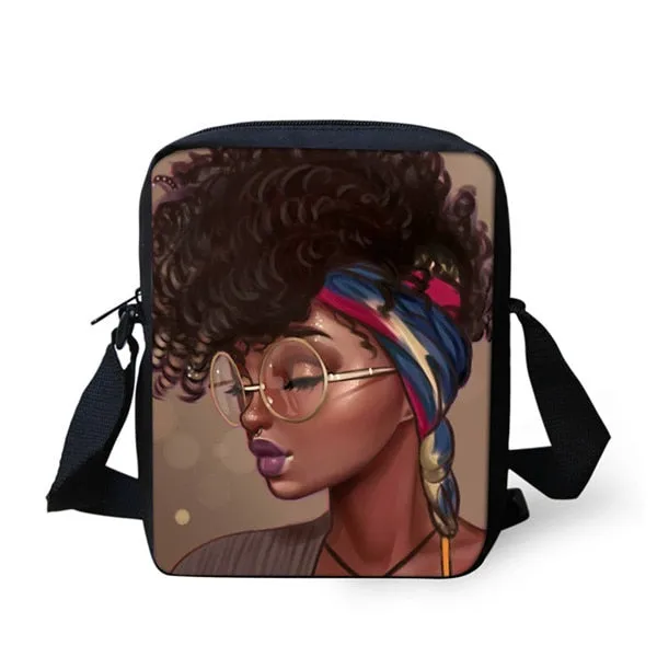 African American Art Girls Shoulder Messenger Bag Crossbody Bag for Girls Phone Bag