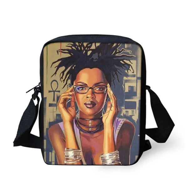African American Art Girls Shoulder Messenger Bag Crossbody Bag for Girls Phone Bag