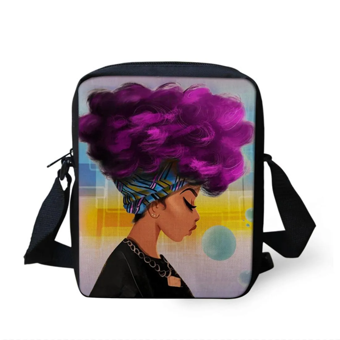 African American Art Girls Shoulder Messenger Bag Crossbody Bag for Girls Phone Bag