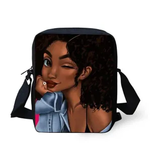African American Art Girls Shoulder Messenger Bag Crossbody Bag for Girls Phone Bag