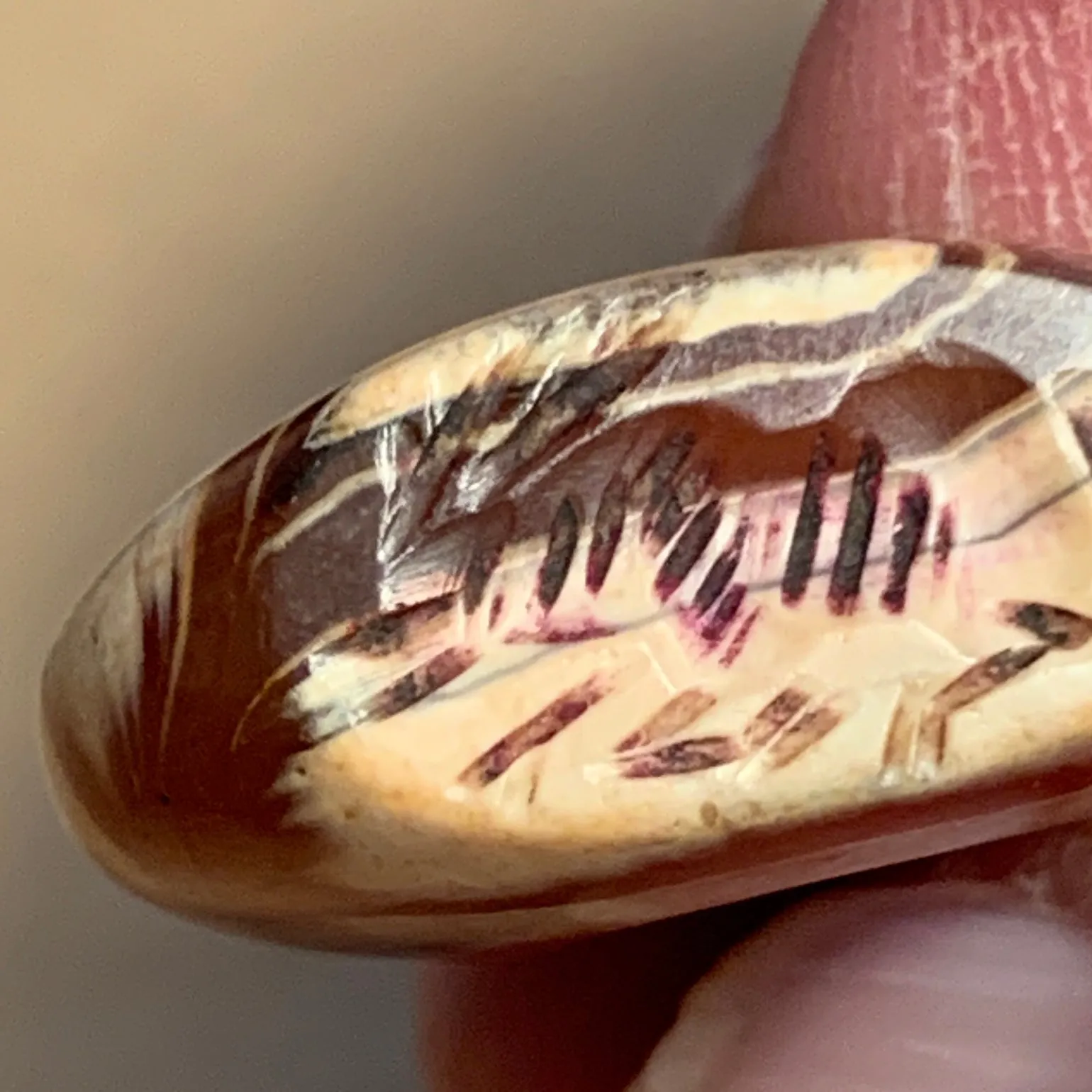 Ancient Afghan Seal,  Carnelian Pendant