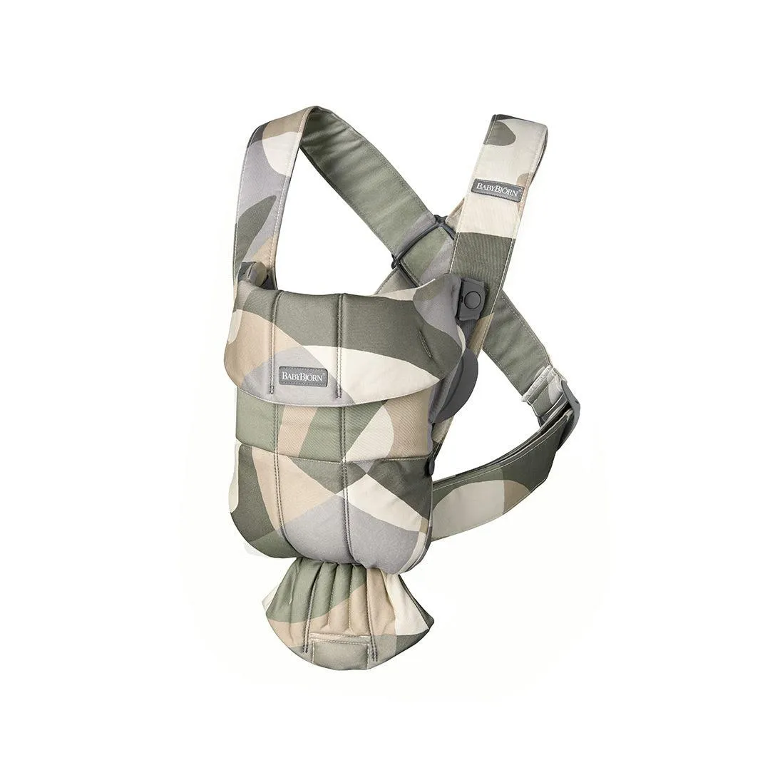 BabyBjörn Mini Baby Carrier - Khaki/Green Print - Cotton