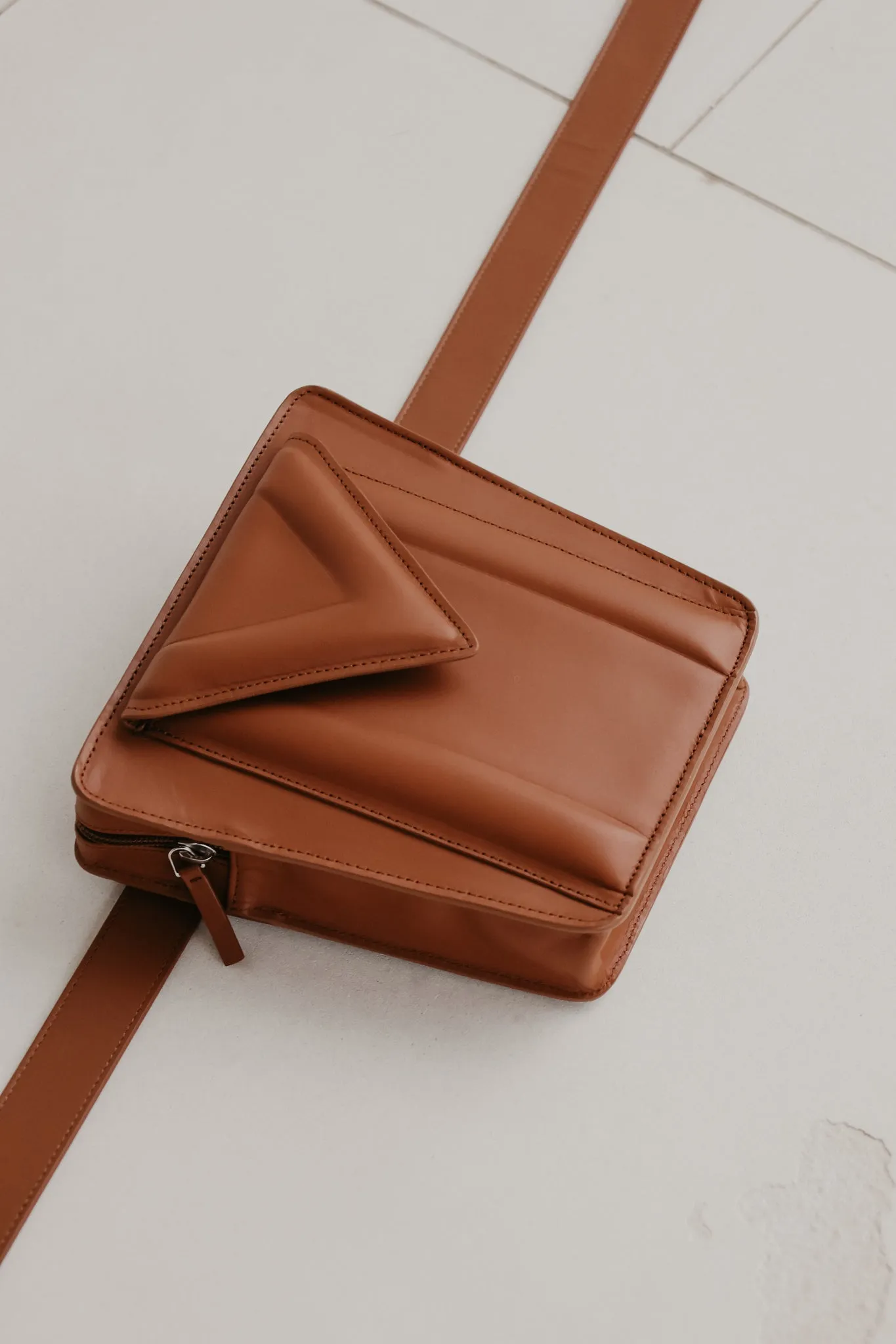 Belt Bag: Belt XL Light Cognac Pure   Trapezium M Light Cognac Pure