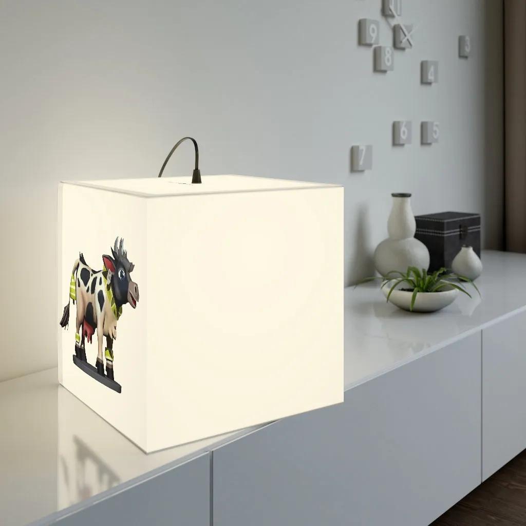 Black Cow Personalized Lamp