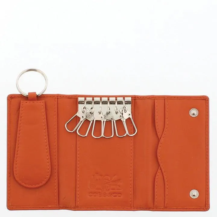 Calvin Key Ring Leather Wallet - Turquoise
