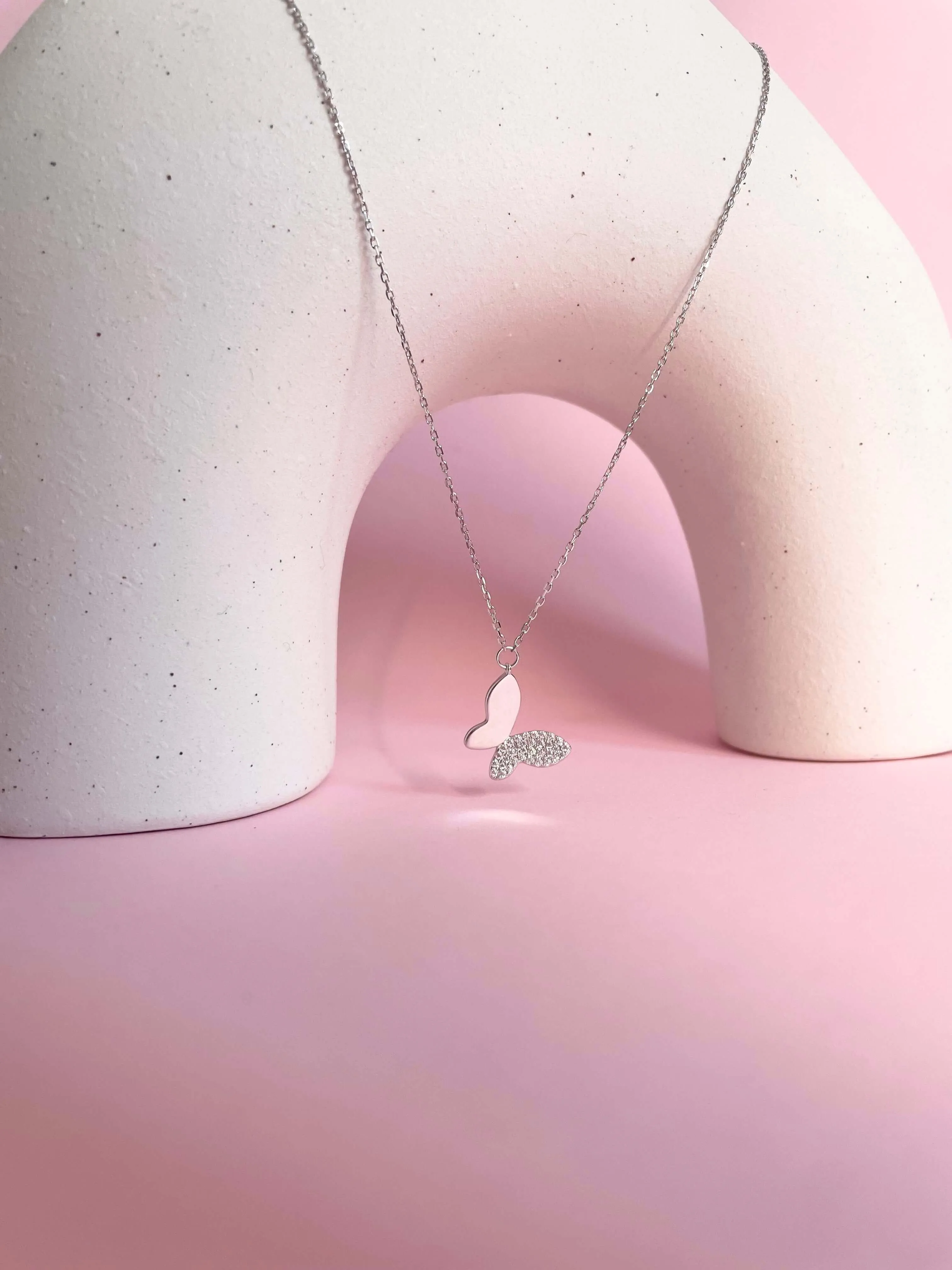 Chic Butterfly Necklace | Silver
