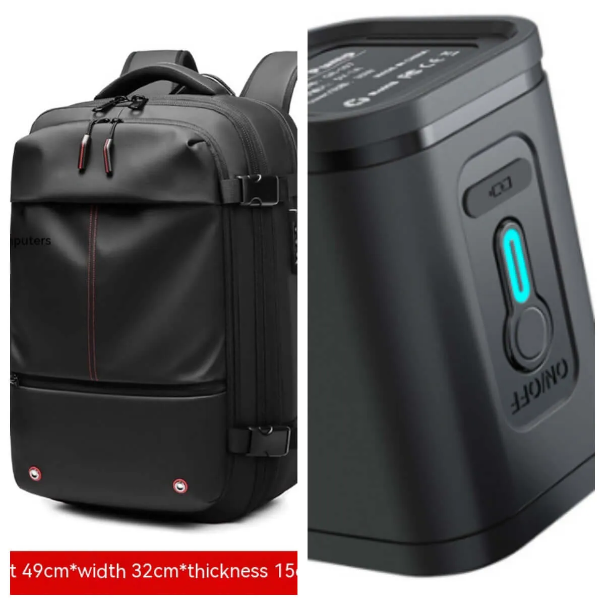 Compression Travel Backpack – USB Charger & Anti-Theft