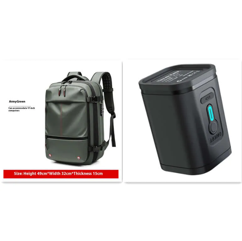 Compression Travel Backpack – USB Charger & Anti-Theft