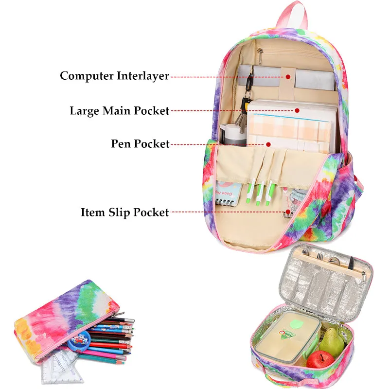 Cute Primary School Backpacks Set for Boys Girls Kids Schoolbag Daypack