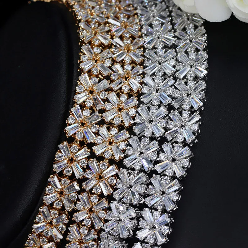 Exclusive Dubai Gold Plated Luxury Necklace, Earring, & Bracelet Jewelry Set