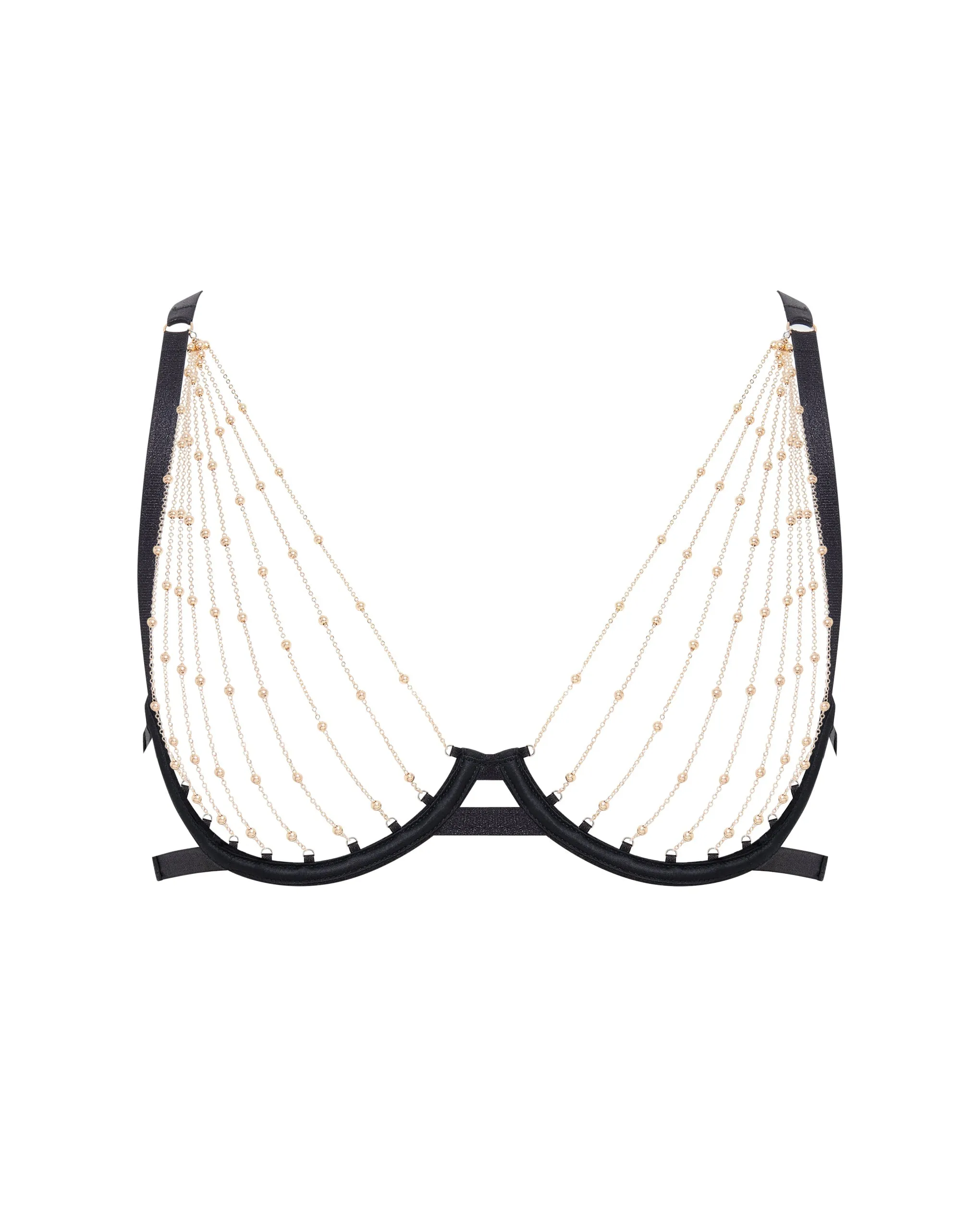Frida Open Wired Bra Black/Gol