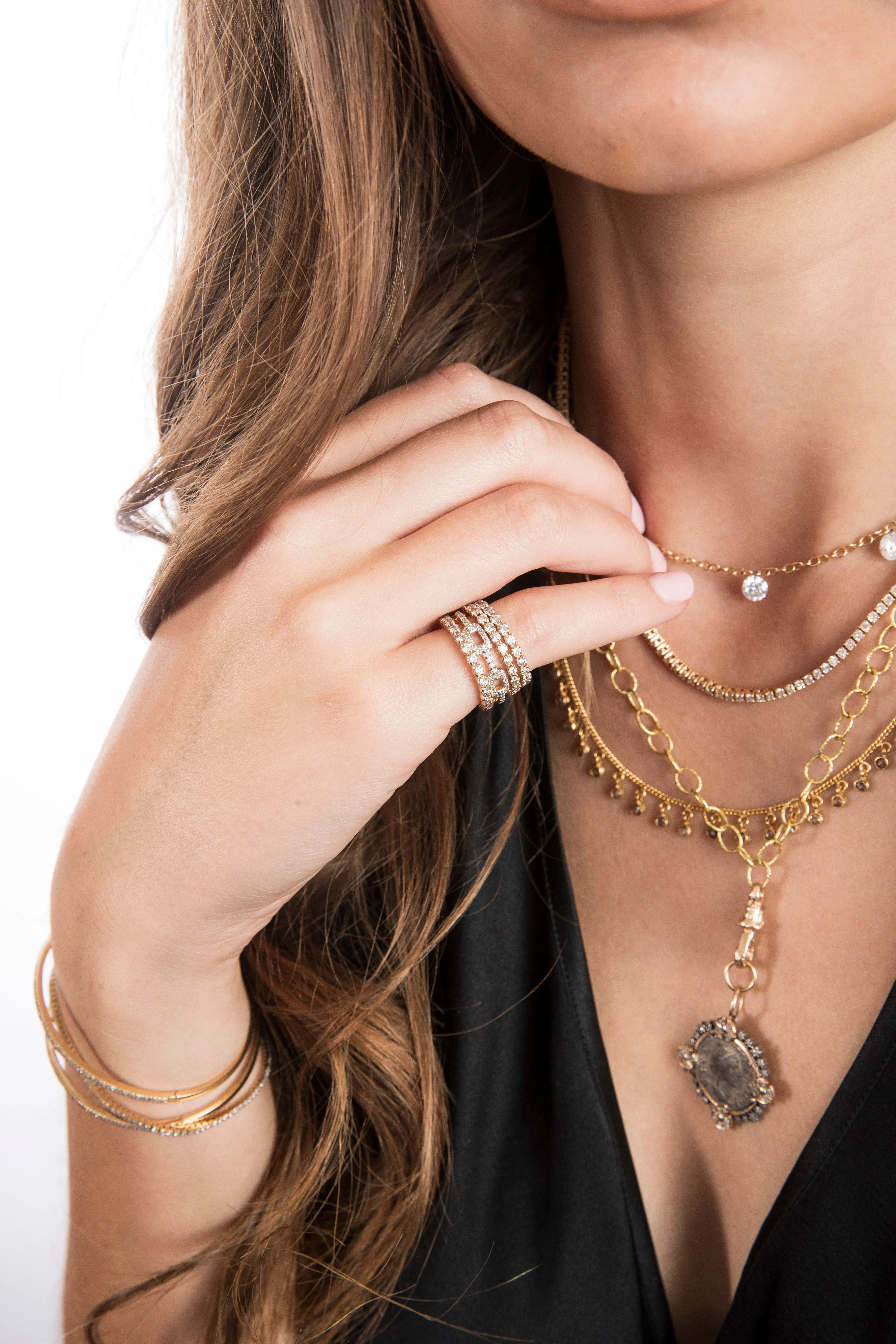 Gold & Diamond Tennis Necklace