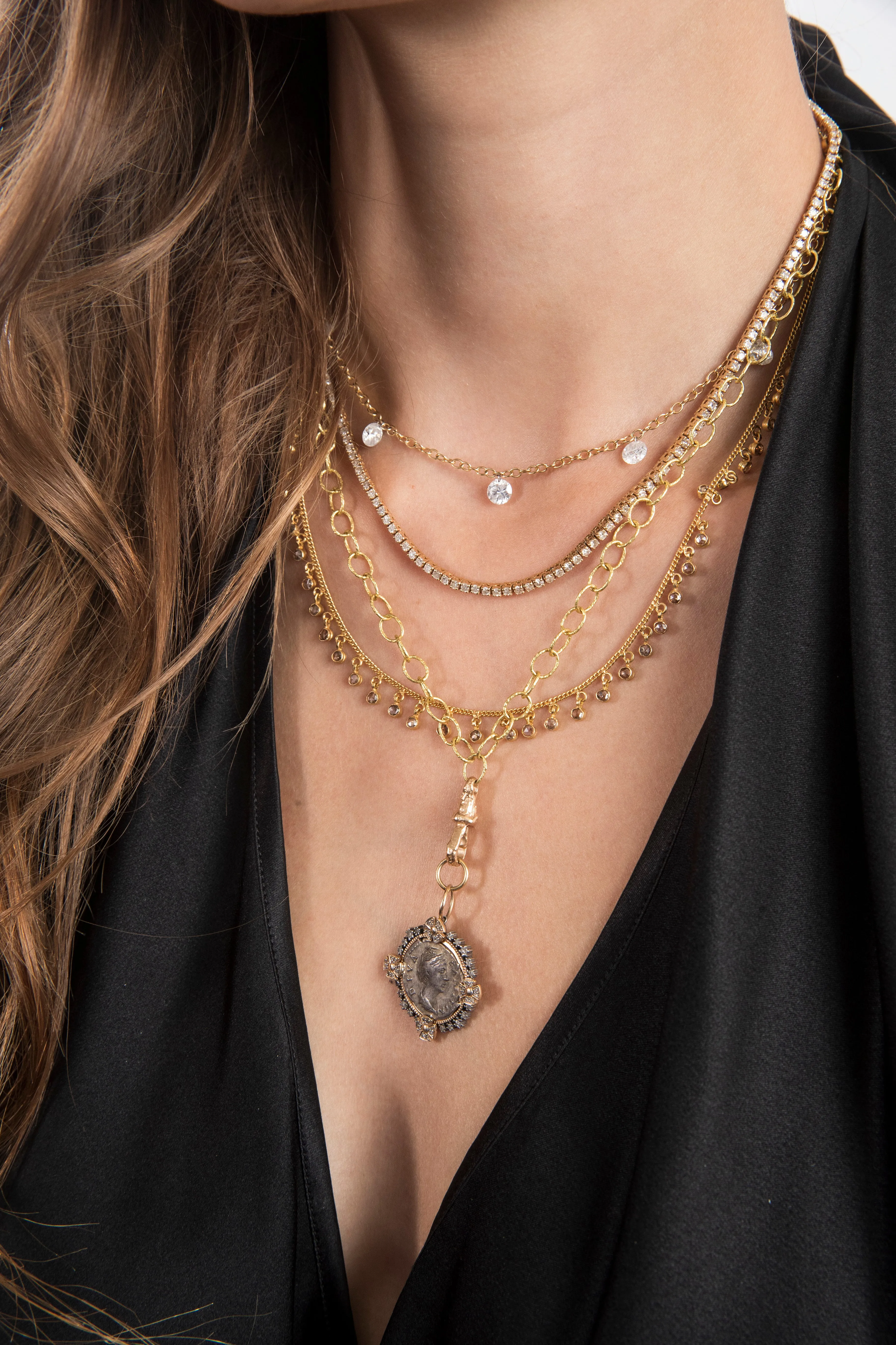 Gold & Diamond Tennis Necklace