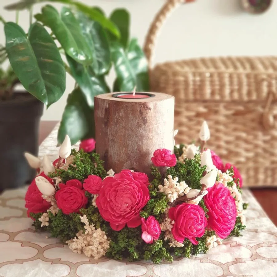 Gorgeous in Red Christmas Candle Holder