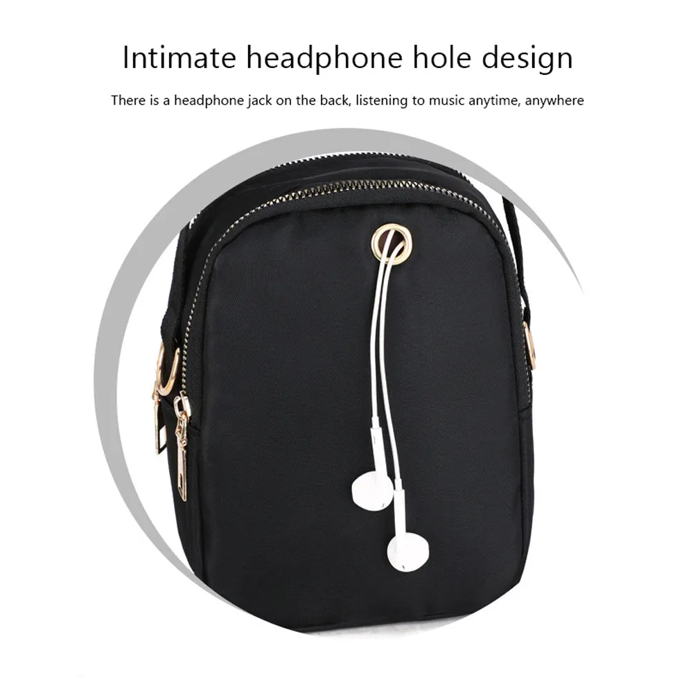 GRAZIENI Nylon Crossbody Sling Bag - Grey