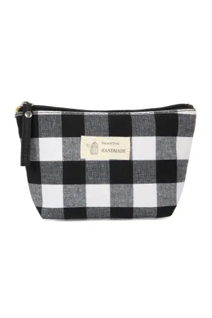 Hdg1586 - Plaid Design Cosmetic Bag