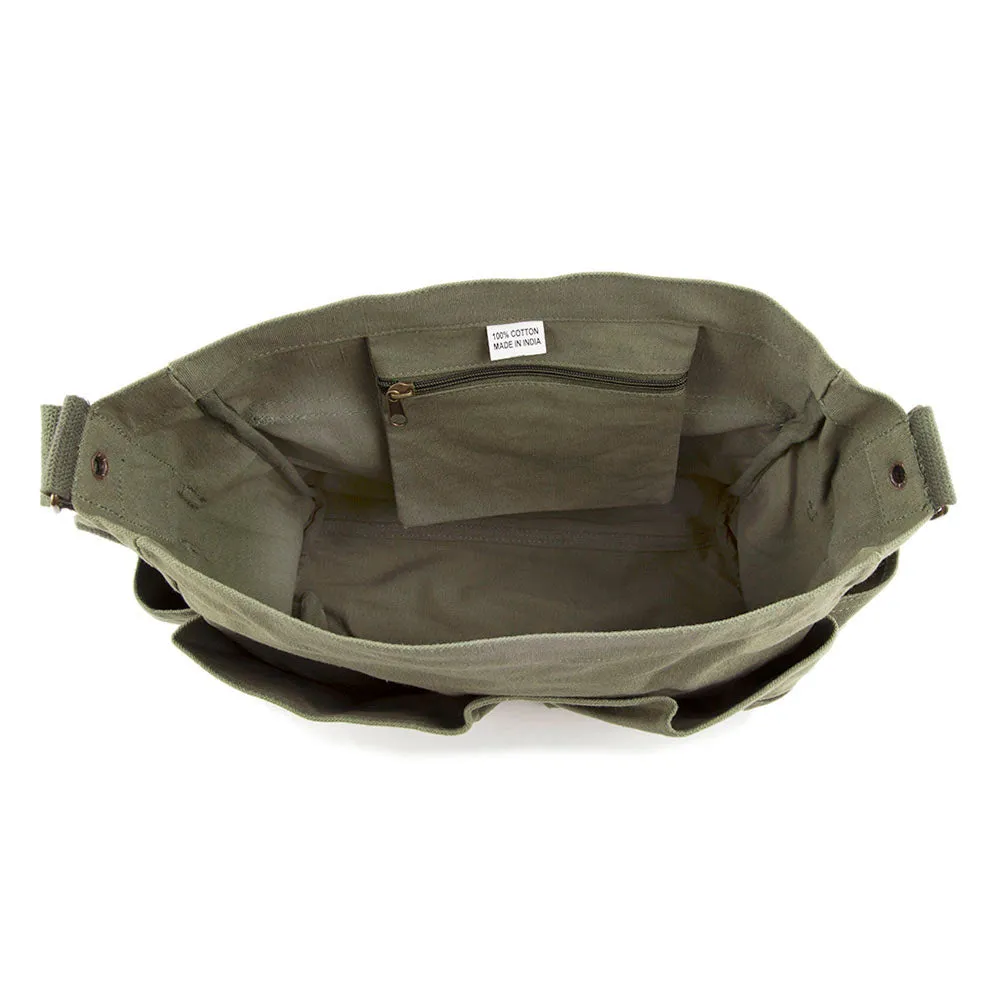 Heart Mom Tattoo love Army Heavyweight Canvas Messenger/Diaper Shoulder Bag