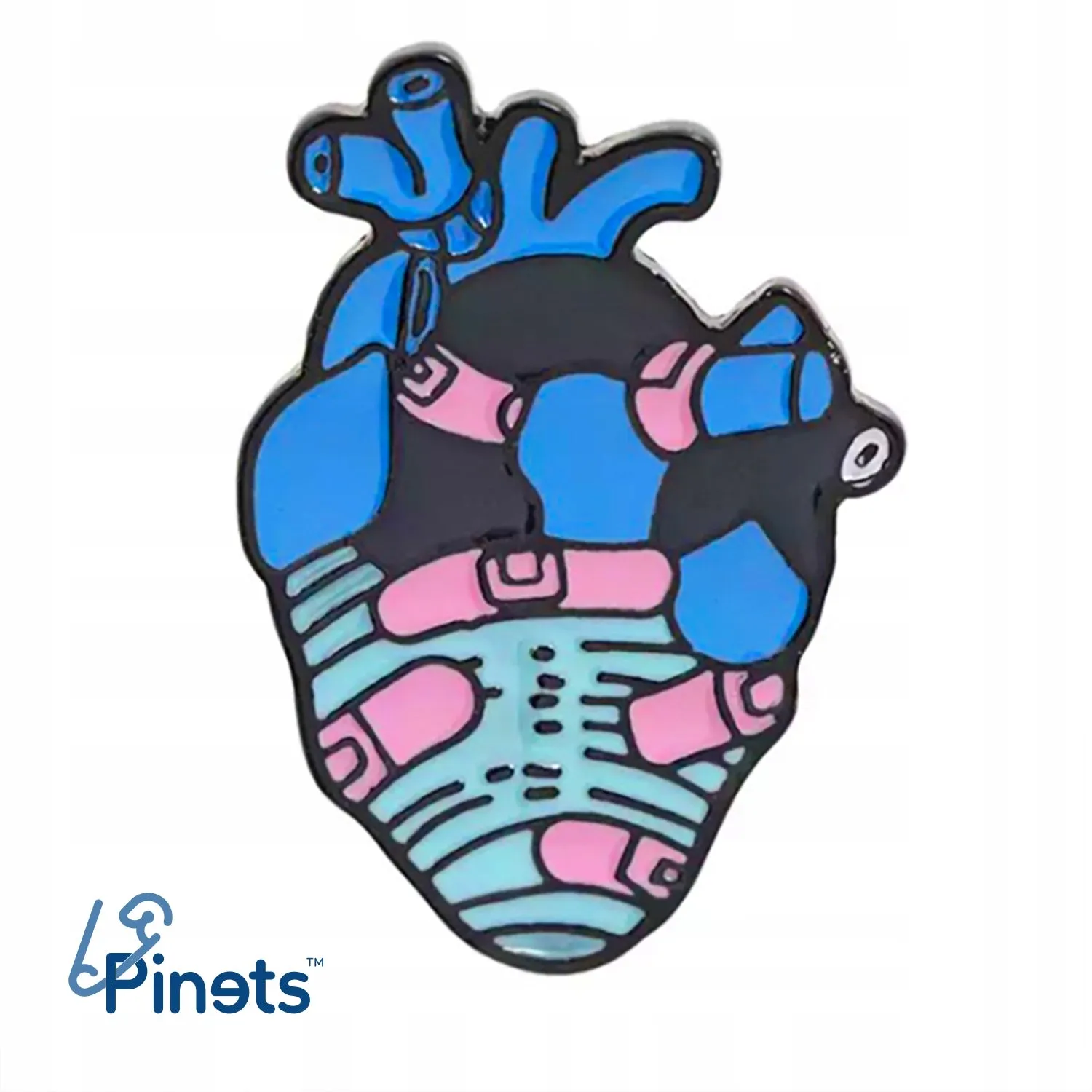 Heart with plasters enamel pin