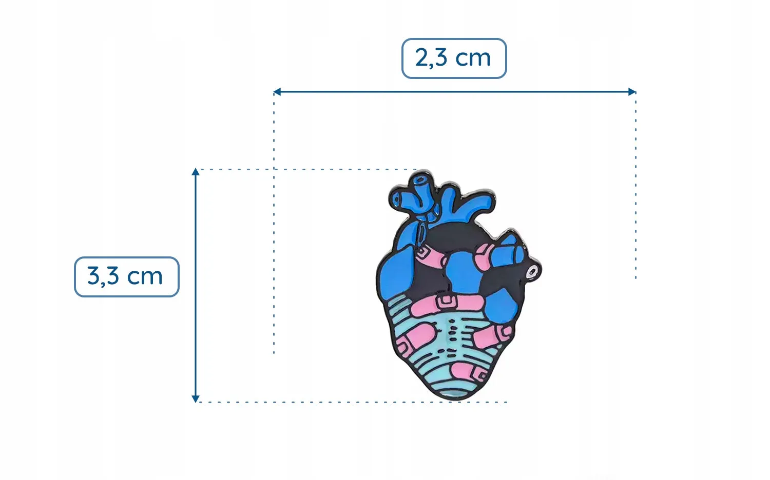 Heart with plasters enamel pin