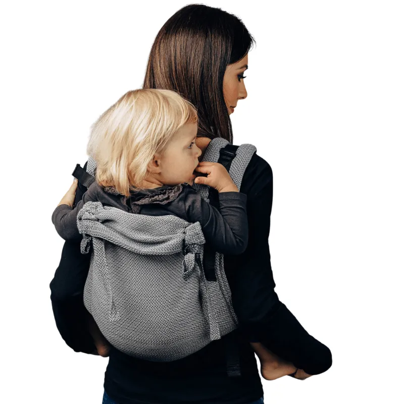 Herringbone Ombre Grey Toddler Onbuhimo by LennyLamb