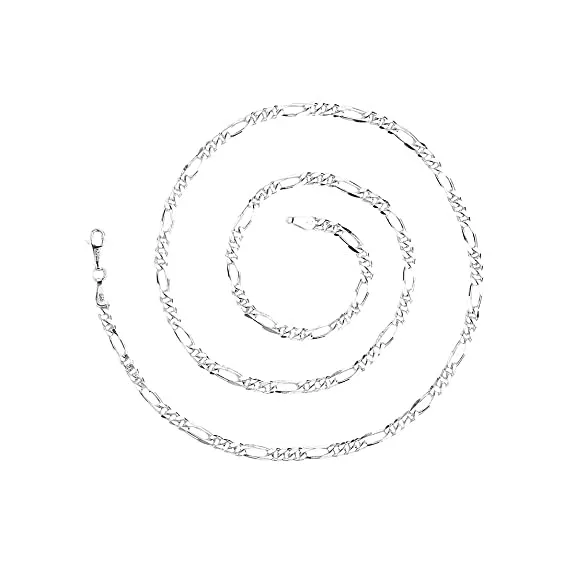 iJuels 925 Pure silver 22 inch Figaro Chain for Mens