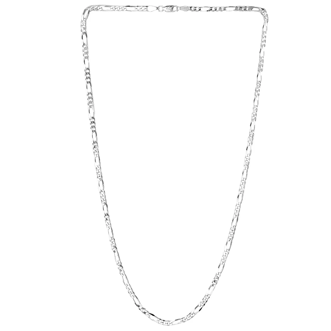 iJuels 925 Pure silver 22 inch Figaro Chain for Mens