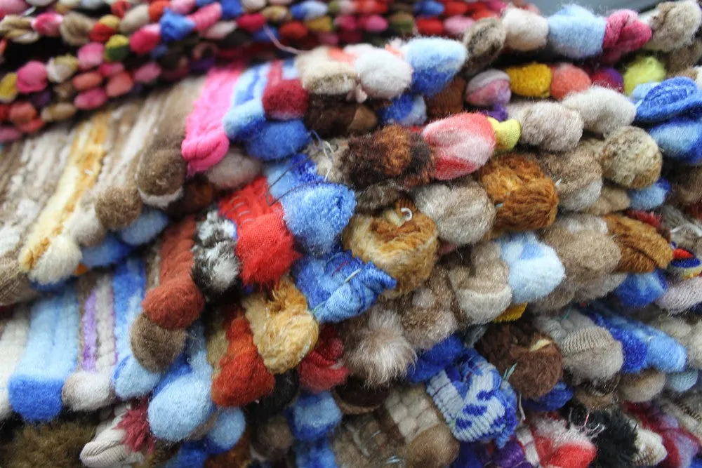 Indian Velvet Rag Rug - Small