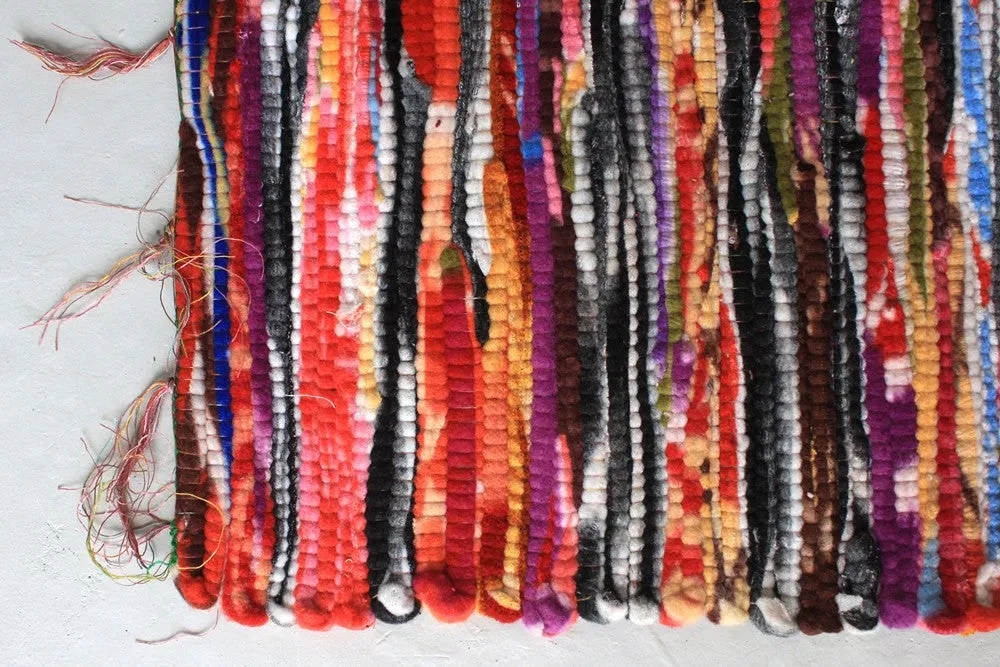 Indian Velvet Rag Rug - Small