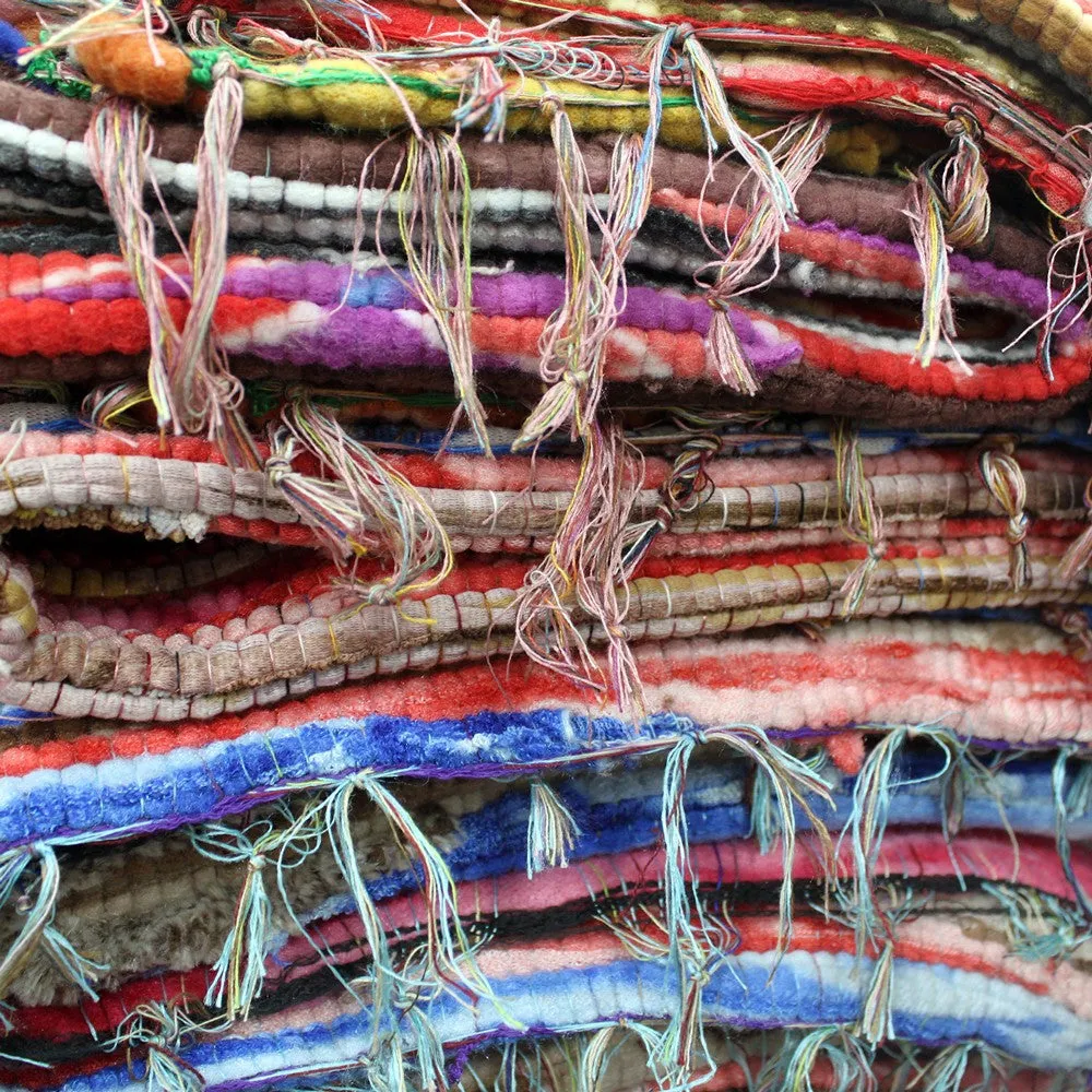 Indian Velvet Rag Rug - Small
