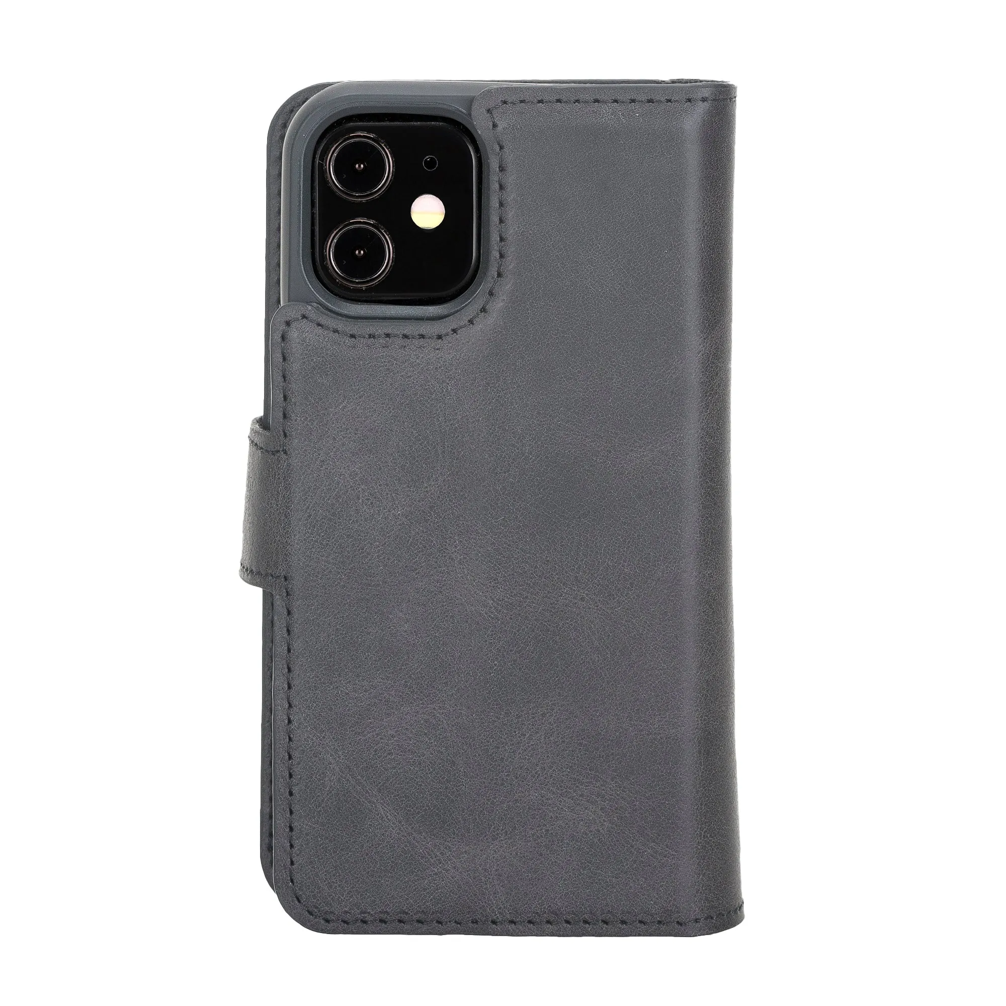 iPhone 12 Leather Dual Fold Phone Wallet Case