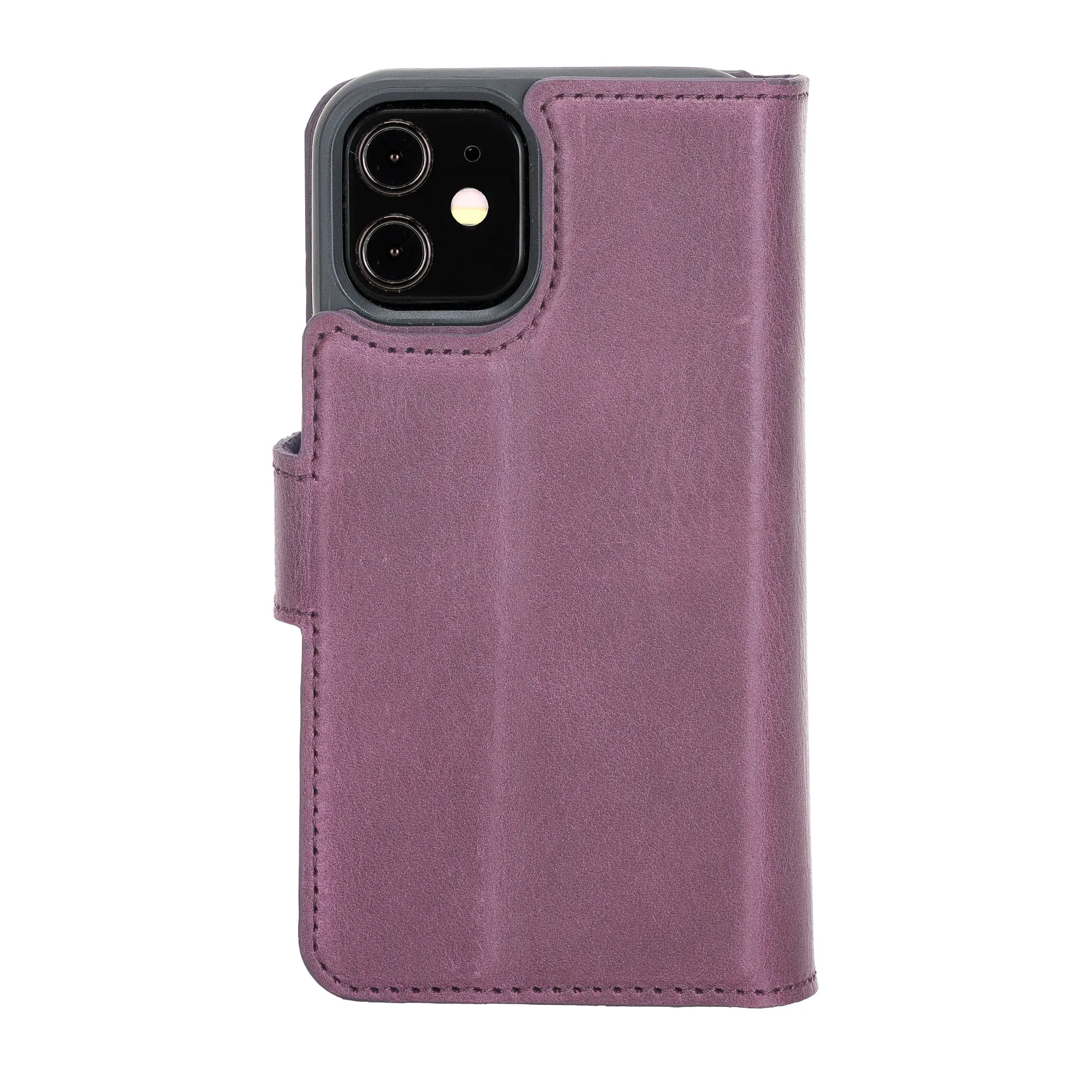 iPhone 12 Leather Dual Fold Phone Wallet Case