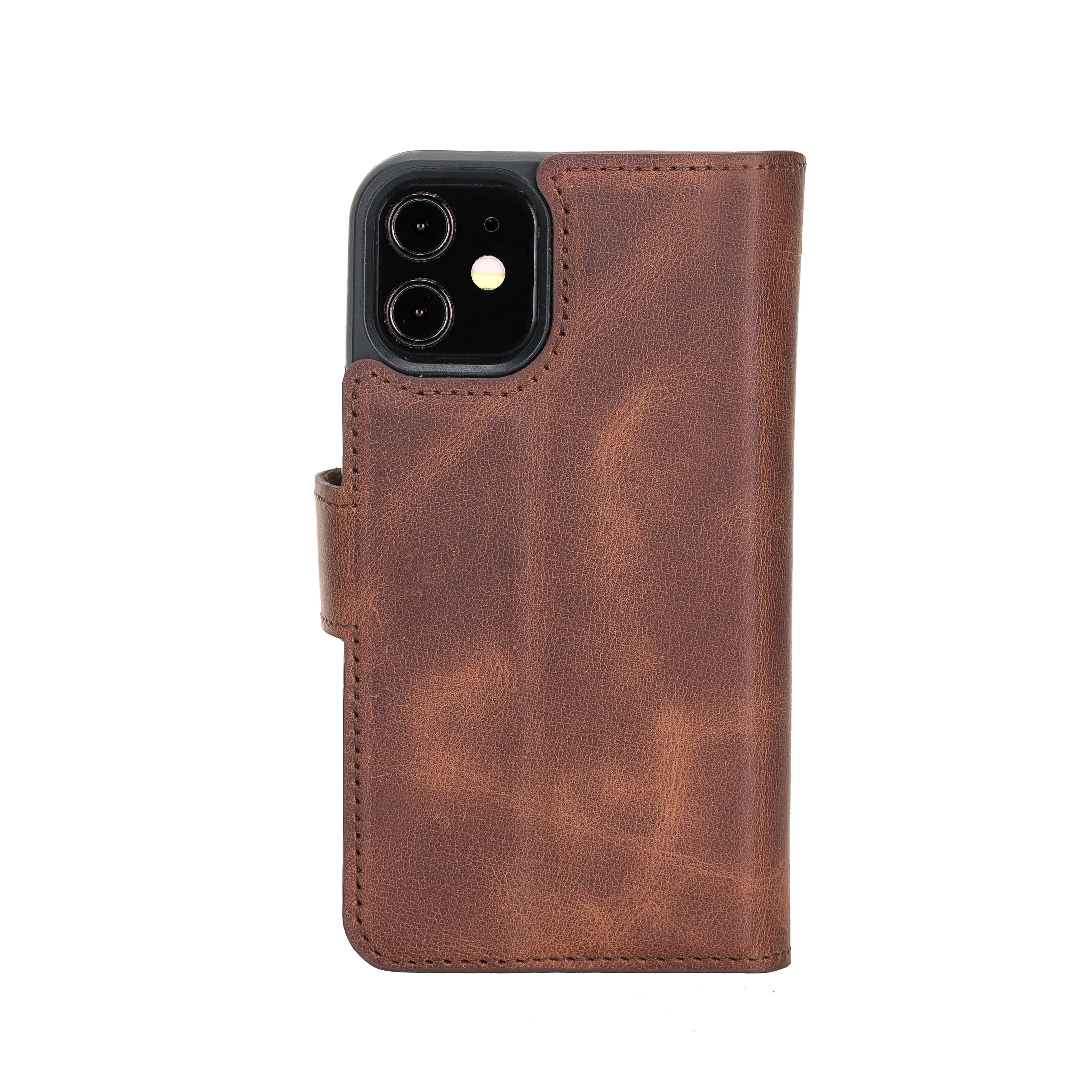 iPhone 12 Leather Dual Fold Phone Wallet Case