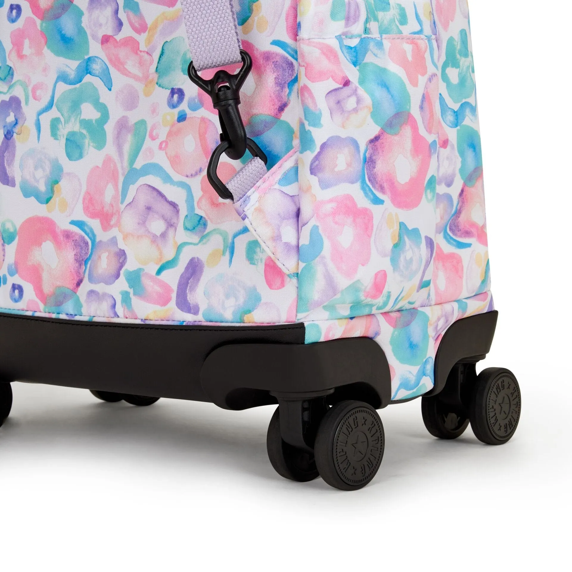 Kipling New Zea Aqua Flowers Large Wheeled Backpack C2I4674-2FW