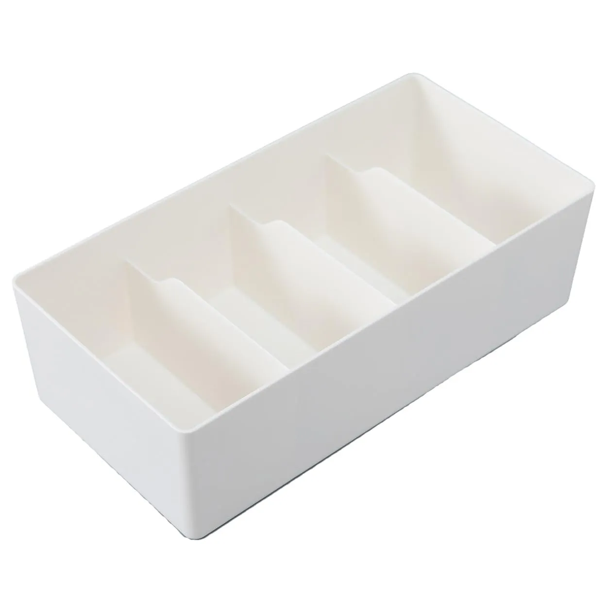 Kuber Industries Cloth Storage Box 4 GridDrawer Divider|Wardrobe Organizer For clothes-Pack of 2 (White)