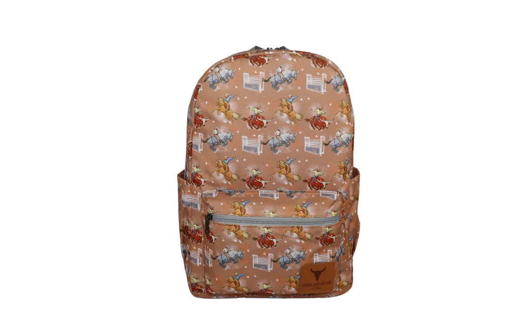 Large Bucking Bulls & Broncs Backpack Bag ONE ZIPPER