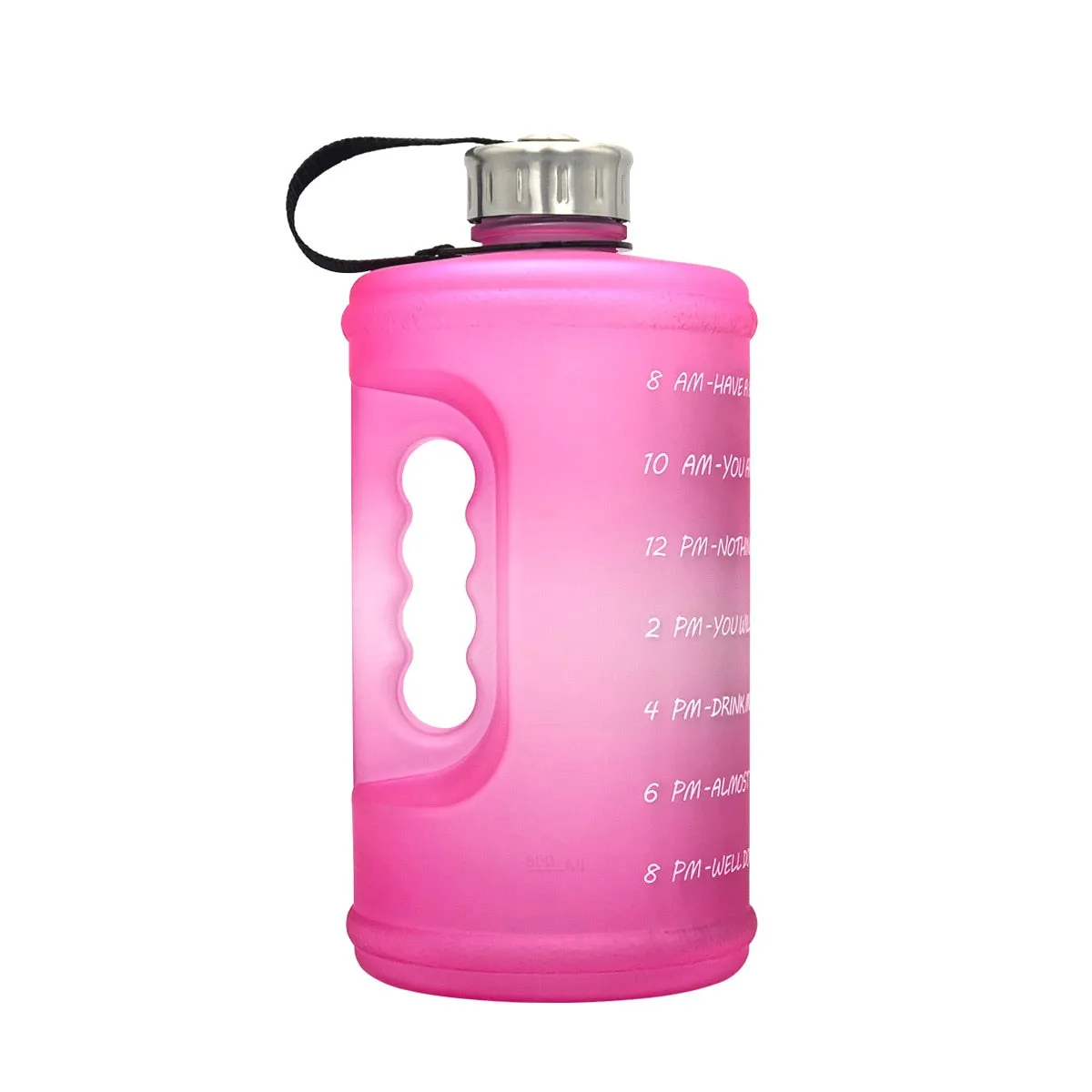 Large Motivational Water Bottle with Time Marker BPA Free Plastic for Fitness, Gym, and Outdoor Sports