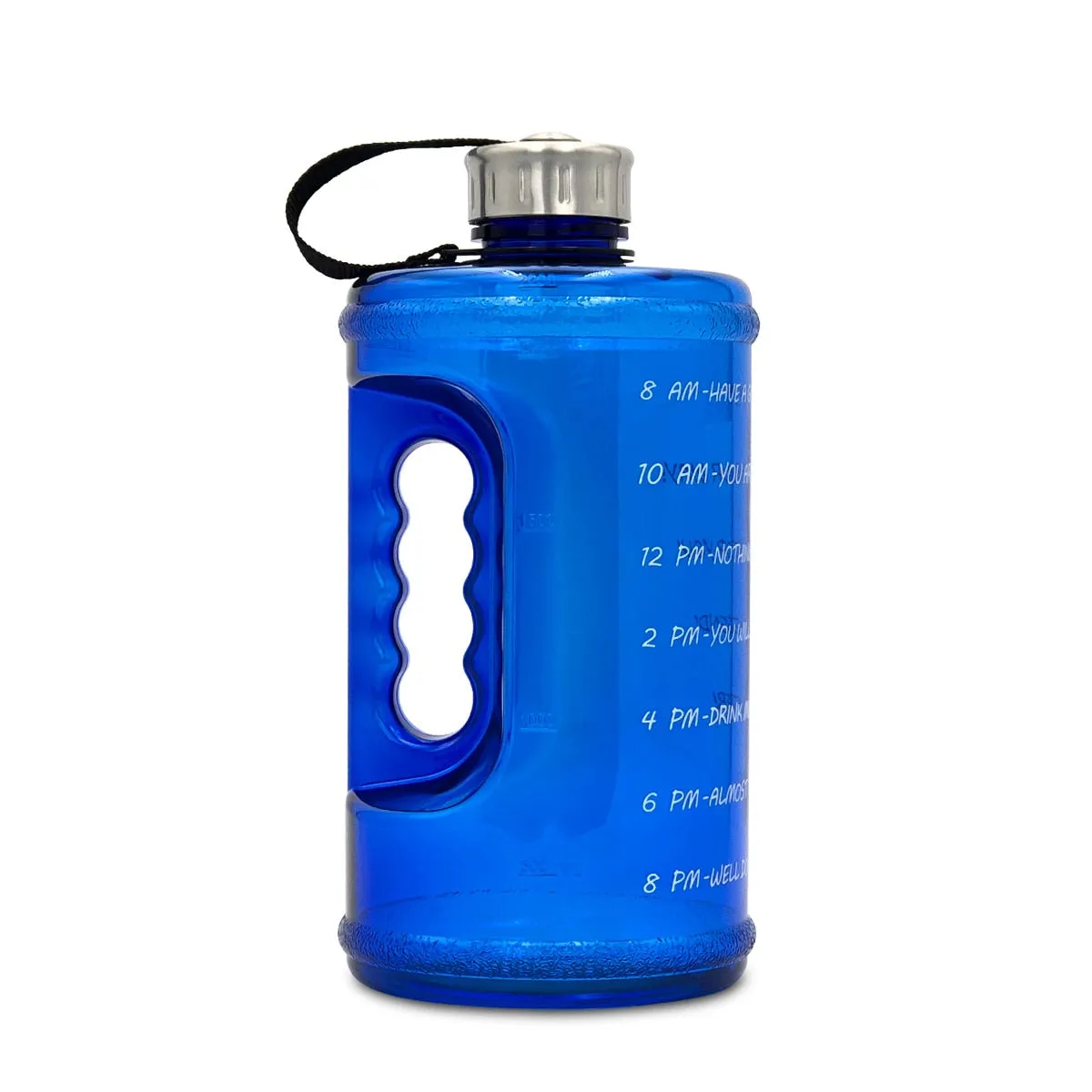 Large Motivational Water Bottle with Time Marker BPA Free Plastic for Fitness, Gym, and Outdoor Sports
