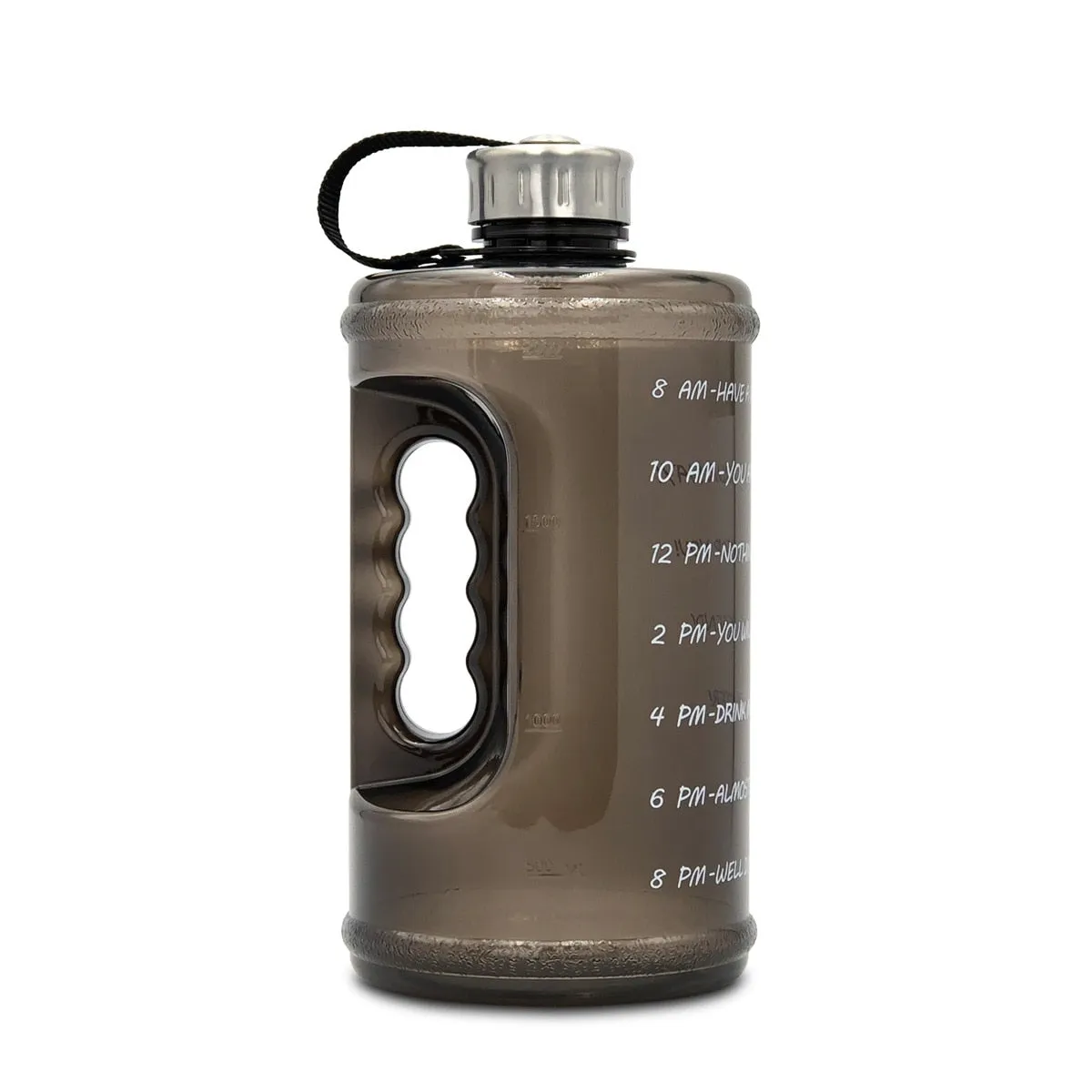 Large Motivational Water Bottle with Time Marker BPA Free Plastic for Fitness, Gym, and Outdoor Sports