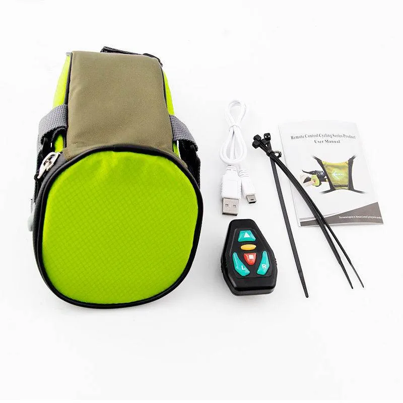 LED Turn Signal Bike Light in  Saddle Bag for Night Cycling Safety