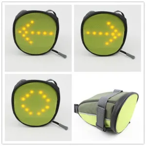 LED Turn Signal Bike Light in  Saddle Bag for Night Cycling Safety