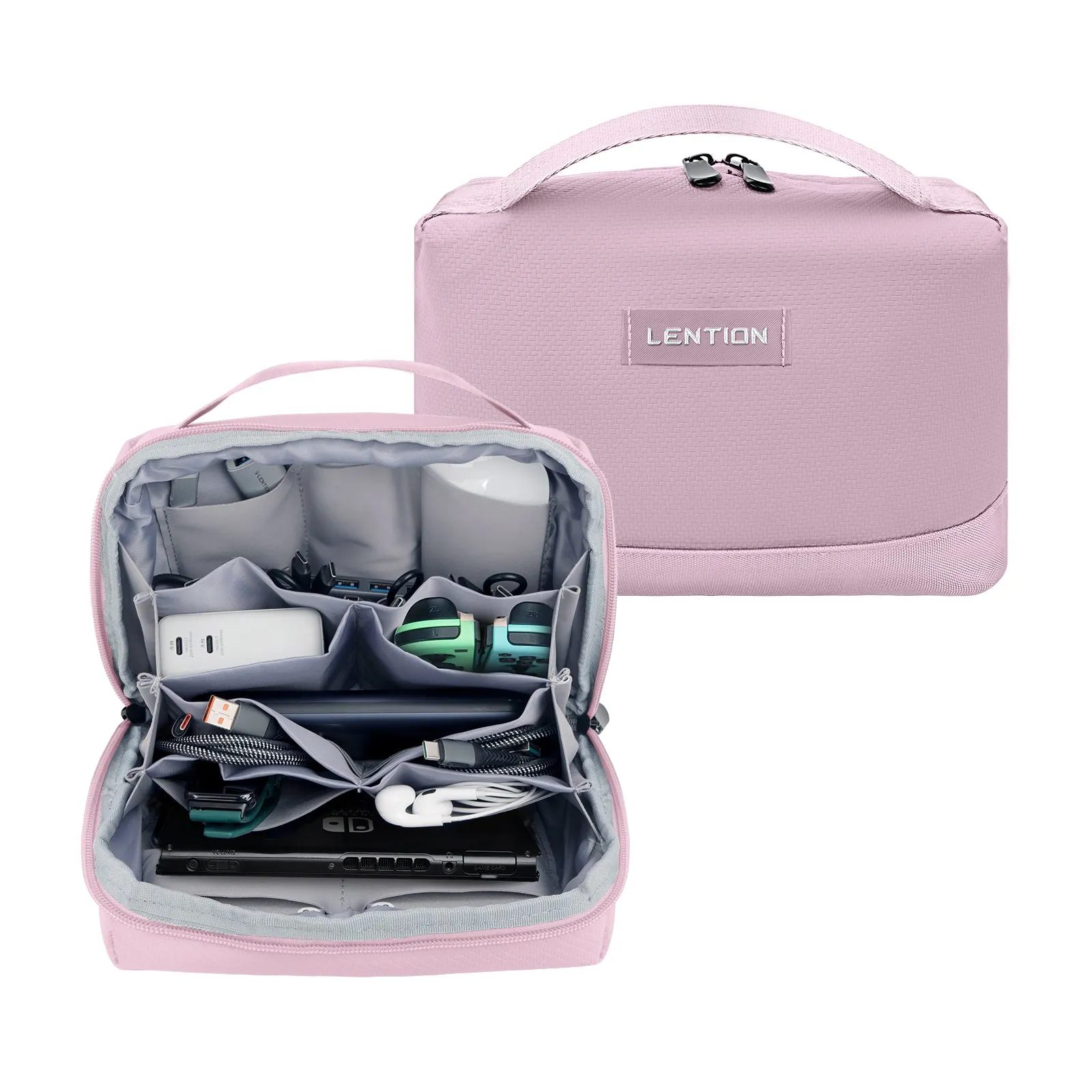 LENTION Electronics Organizer Travel Case Water-Resistant Tech Pouch for Cables Charger Phone & Accessories (PCB-M372)