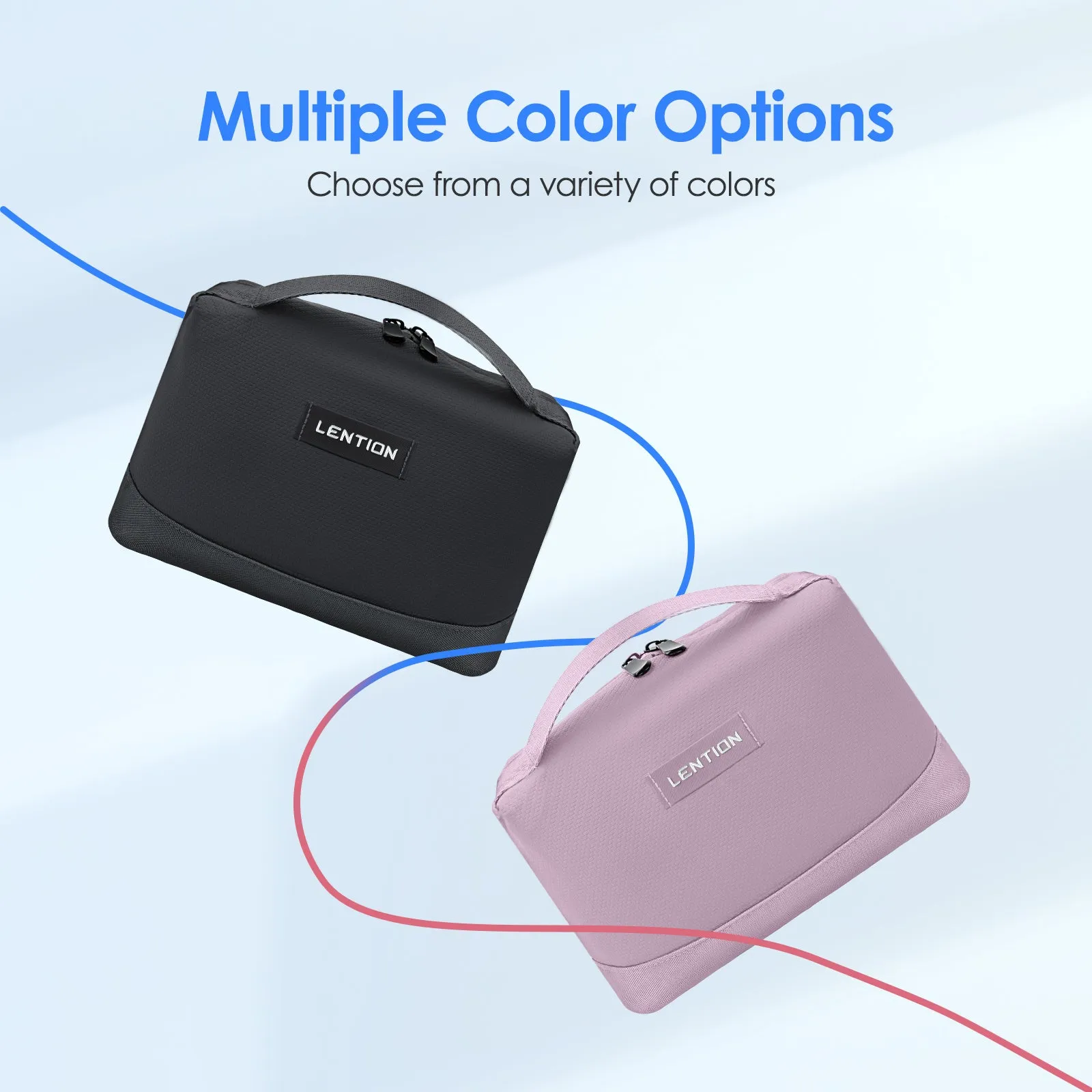 LENTION Electronics Organizer Travel Case Water-Resistant Tech Pouch for Cables Charger Phone & Accessories (PCB-M372)