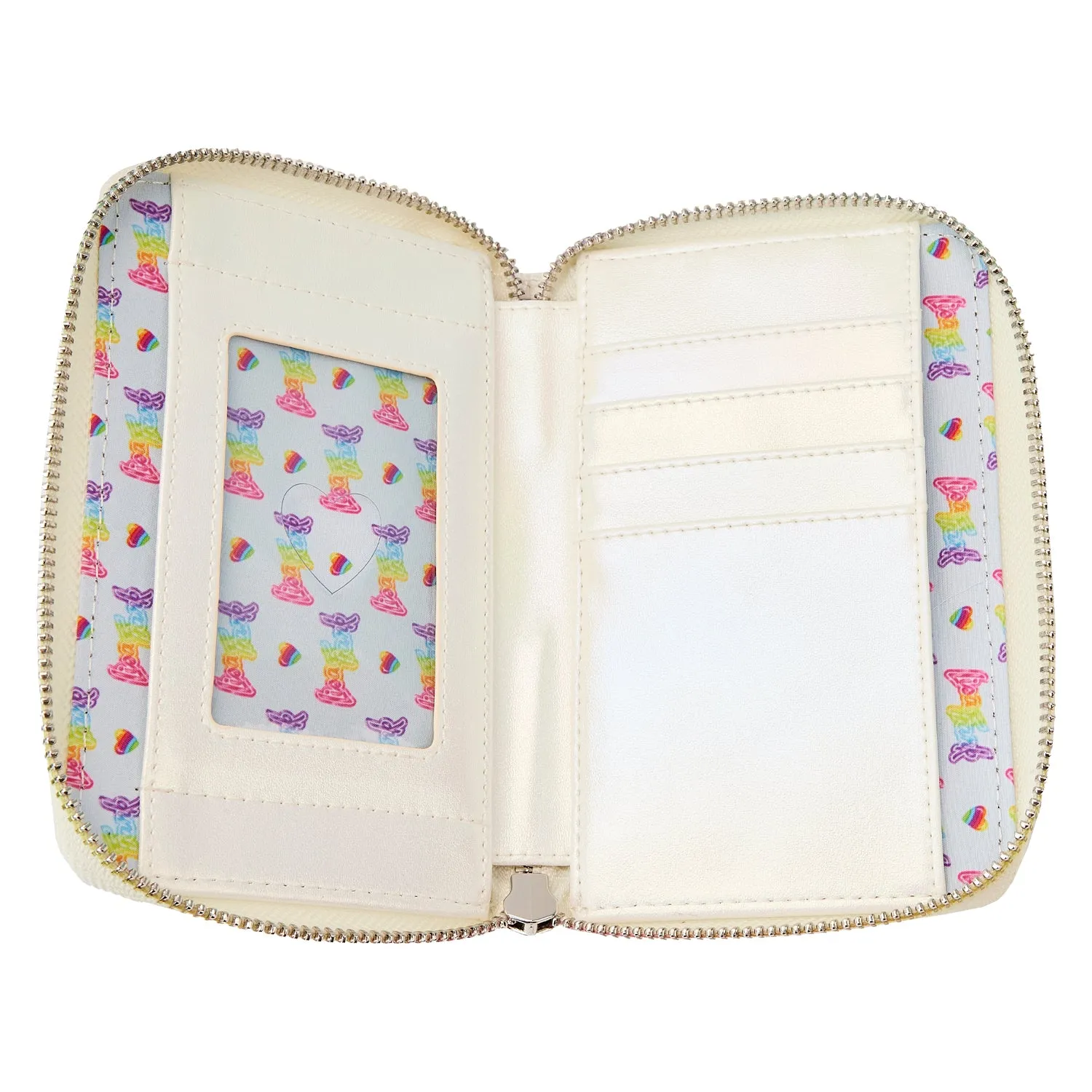 LF Lisa Frank Rainbow Logo Ziparound Wallet