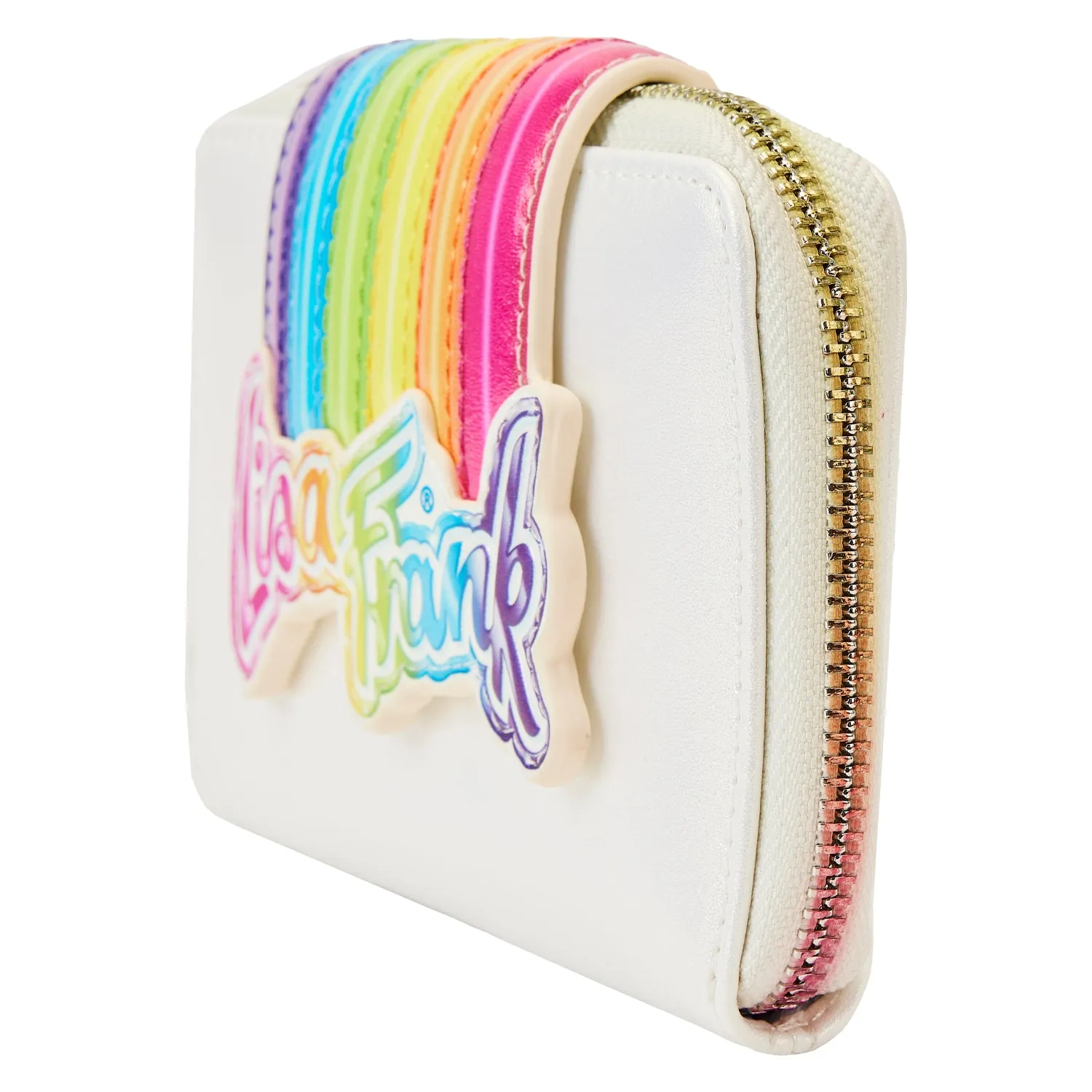 LF Lisa Frank Rainbow Logo Ziparound Wallet