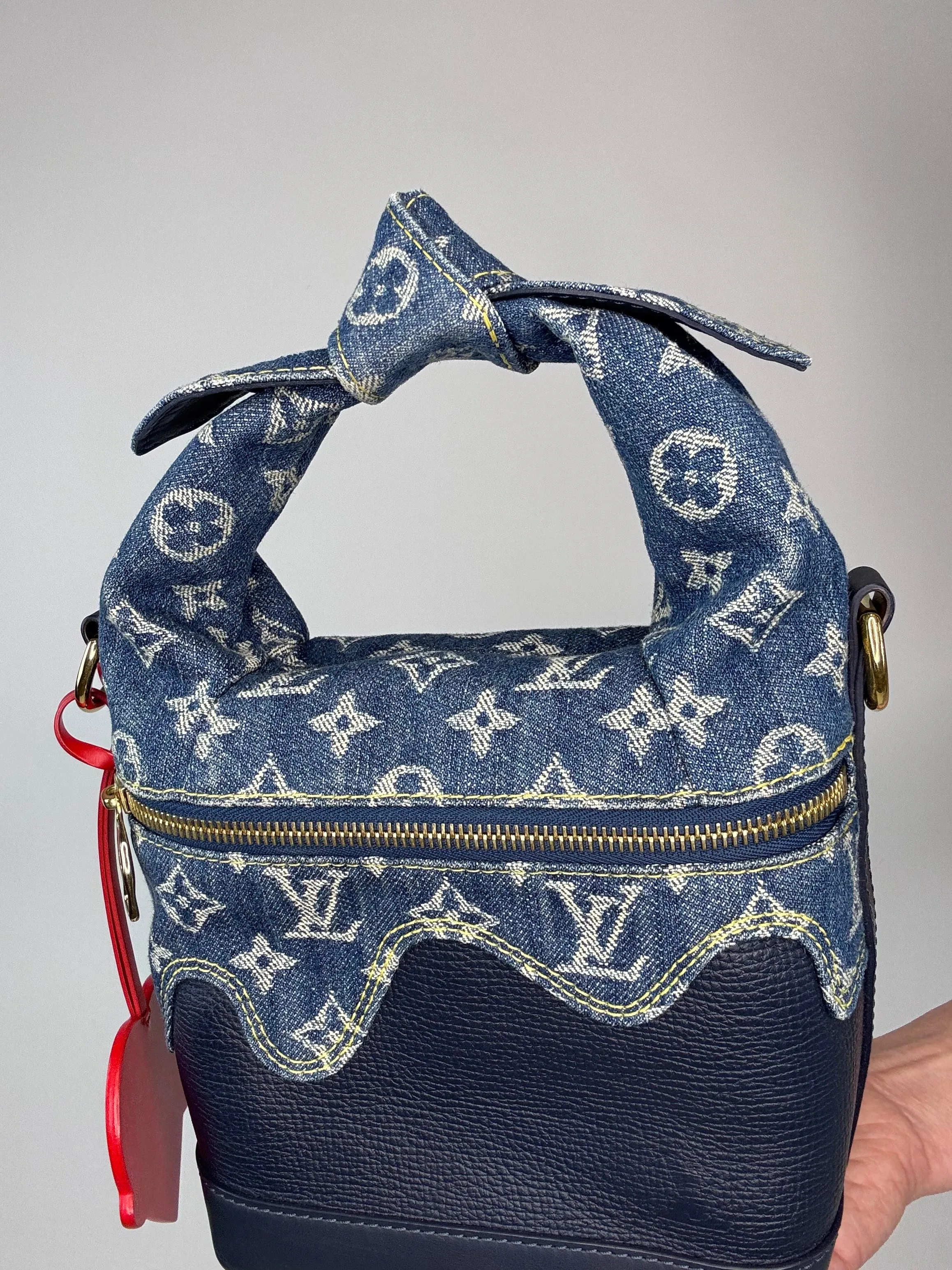 Louis Vuitton Nigo Japanese Cruiser Denim Monogram Two Way Handbag