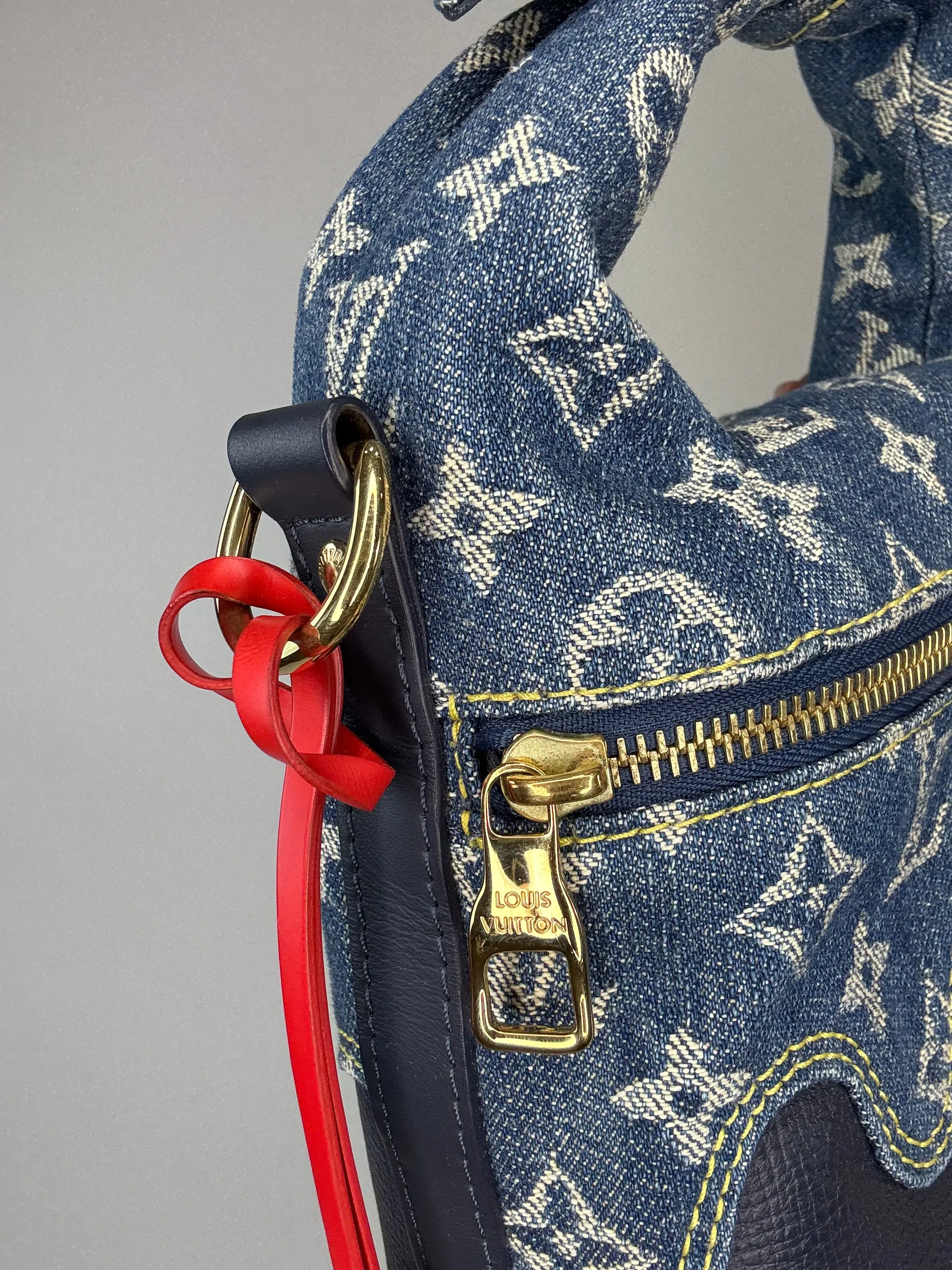 Louis Vuitton Nigo Japanese Cruiser Denim Monogram Two Way Handbag