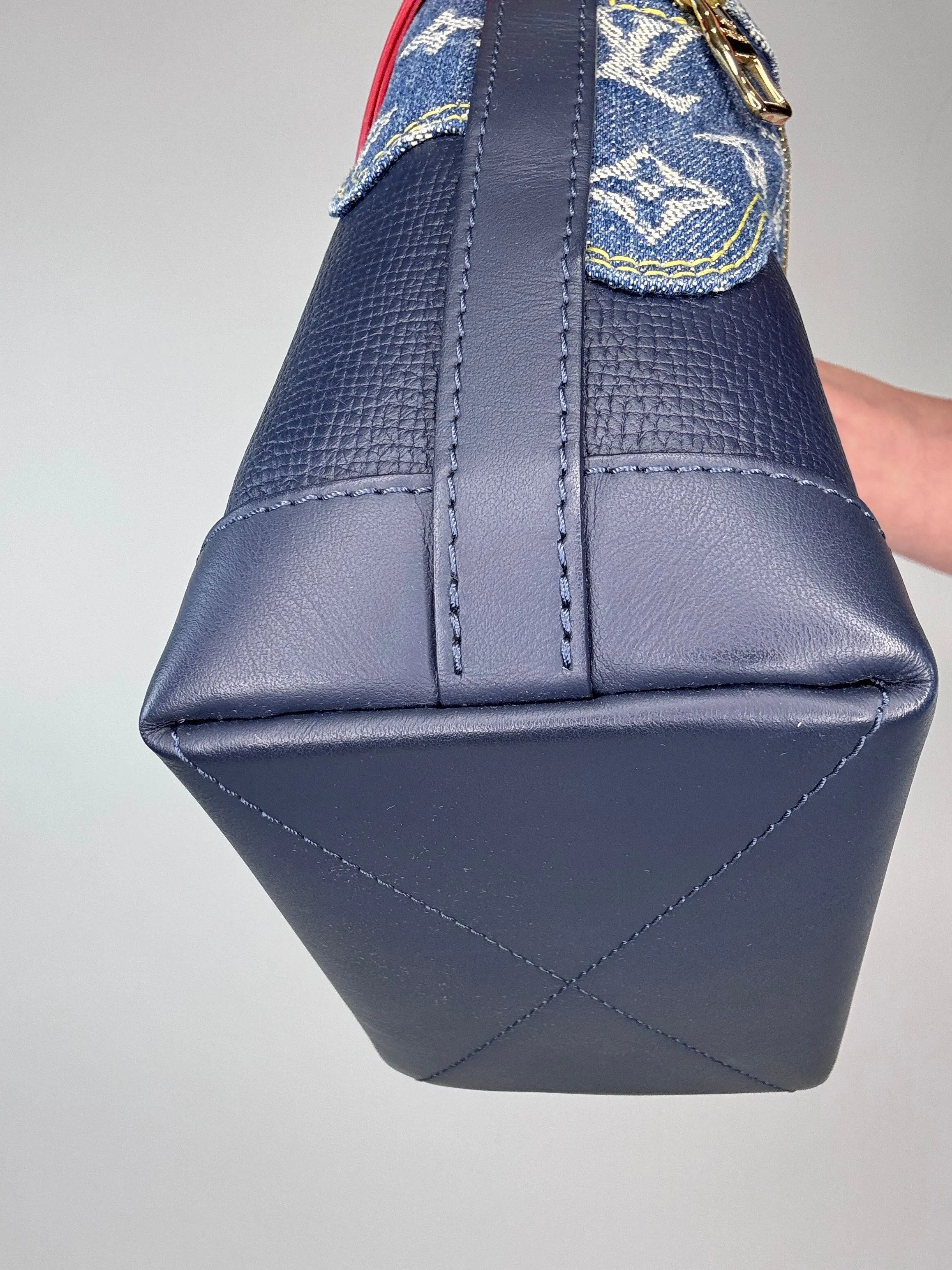 Louis Vuitton Nigo Japanese Cruiser Denim Monogram Two Way Handbag