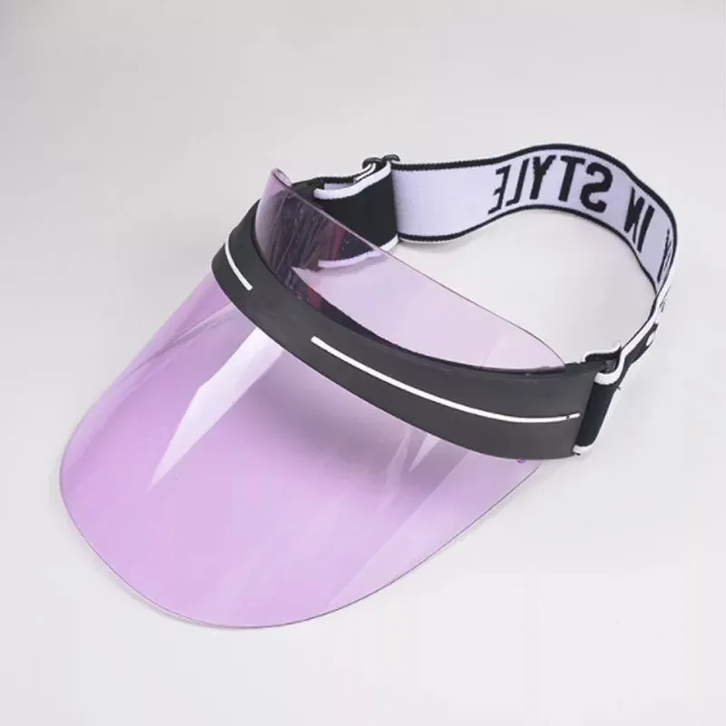 Luxury Reflective letter clear summer vaca fashion visor